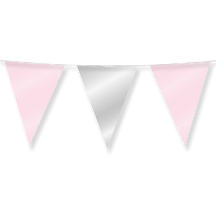 Rosa Silber Girlande Metallic 10m