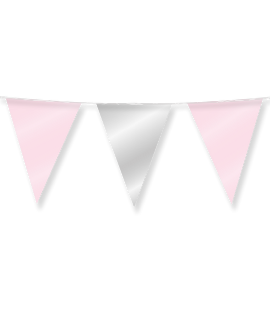 Rosa Silber Girlande Metallic 10m