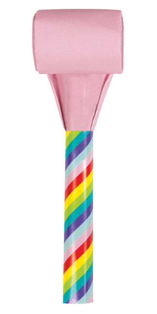 Gekleurde Feesttoeters 8st van Unique koop je bij Partywinkel