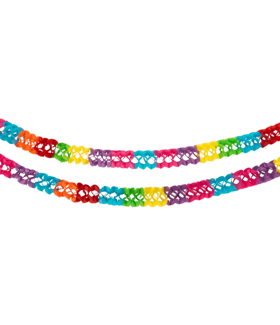 Gekleurde Slinger Stoel 2,5m 2st van Paper Dreams koop je bij Partywinkel