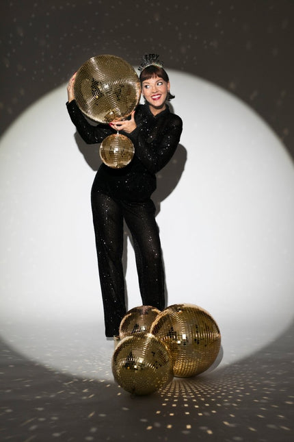 Gouden Discobal 20cm van Partydeco koop je bij Partywinkel