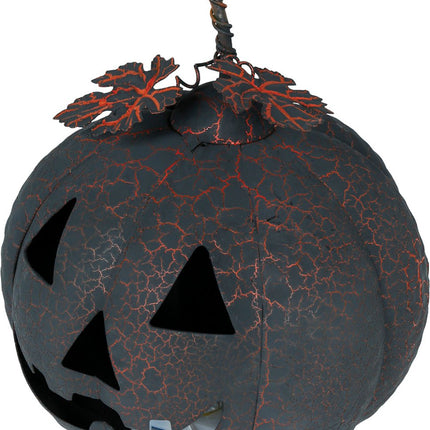 Halloween Decoratie Metalen Pompoen Met Licht 20cm van Fiestas Guirca koop je bij Partywinkel