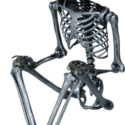 Halloween Hangdecoratie Zilver Skelet 90cm van Fiestas Guirca koop je bij Partywinkel