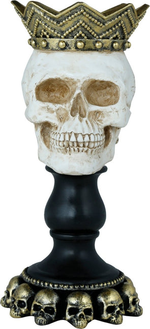 Halloween Kaarsenhouder Schedel 25cm van Fiestas Guirca koop je bij Partywinkel