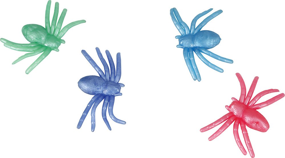 Halloween Nep Spin Gekleurd 7cm 4st van Fiestas Guirca koop je bij Partywinkel