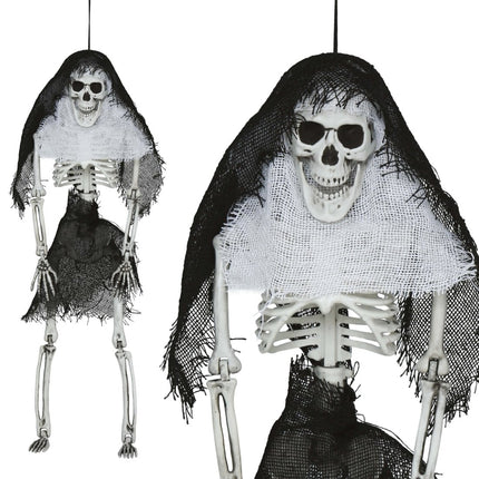 Halloween Skelet Met Capuchon 45cm van Fiestas Guirca koop je bij Partywinkel