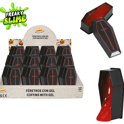 Halloween Uitdeelbox Doodskist Met Gel 7cm 1st van Fiestas Guirca koop je bij Partywinkel