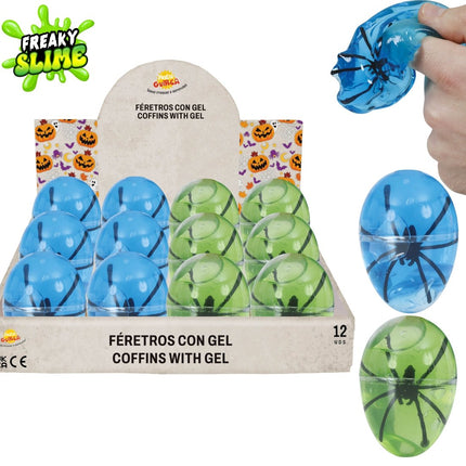 Halloween Uitdeelcadeautjes Eieren Met Spin 6cm 12st van Fiestas Guirca koop je bij Partywinkel