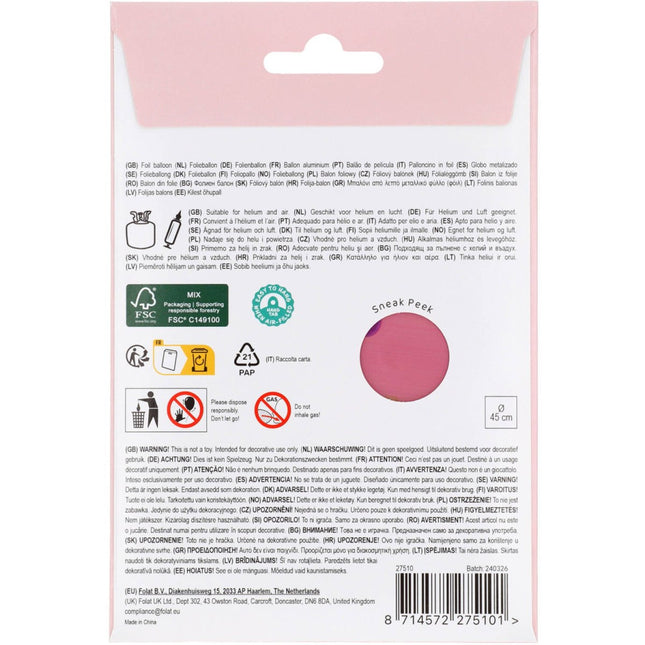 Happy Birthday Helium Ballon Paarden Leeg 45cm van Folat koop je bij Partywinkel