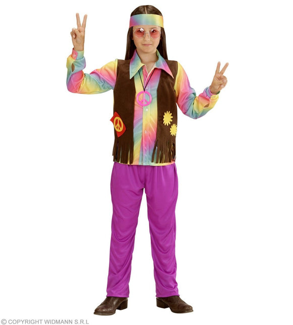 Hippie 60S Kostuum Jongen 4 delig van Widmann koop je bij Partywinkel