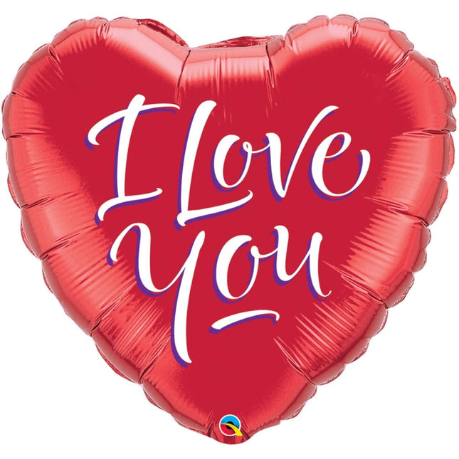 I Love You Helium Ballon Rood Leeg 46cm van Folat koop je bij Partywinkel