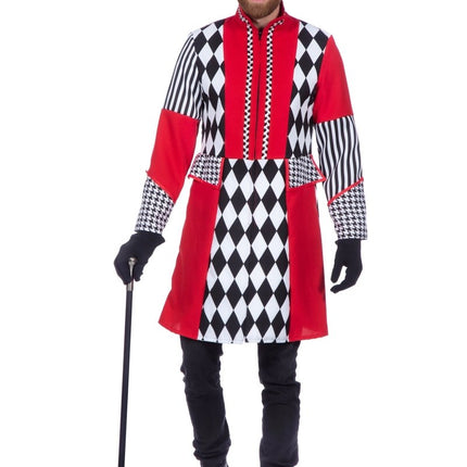 Rood Zwarte Jas Heren Ruiten van Wilbers & Wilbers koop je bij Partywinkel