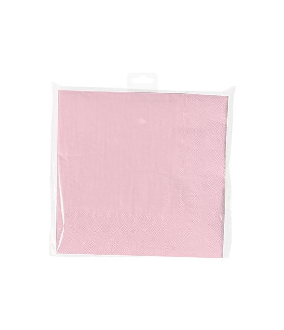 Lichtroze Servetten Pastel 16,5cm 8st van Paper Dreams koop je bij Partywinkel