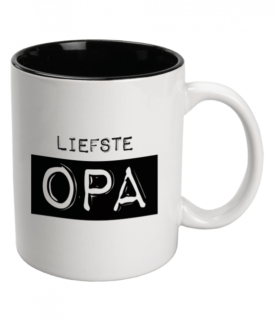 Liefste Opa Mok Wit Keramiek Liefste Opa 12cm van Paper Dreams koop je bij Partywinkel