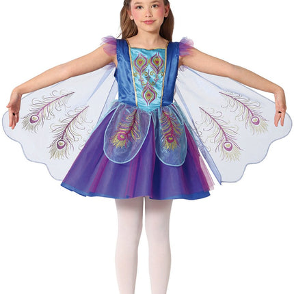 Pauw Kostuum Blauw Paars Meisje van Fiestas Guirca koop je bij Partywinkel