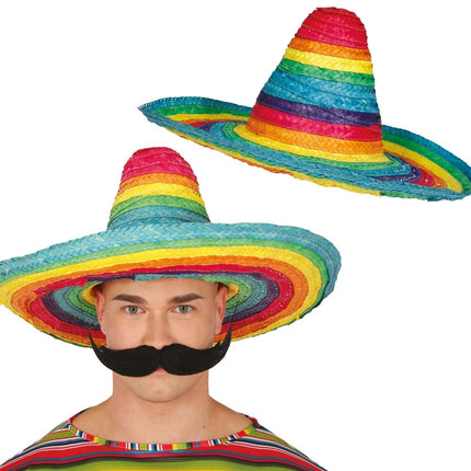 Regenboog Sombrero 50cm van Fiestas Guirca koop je bij Partywinkel