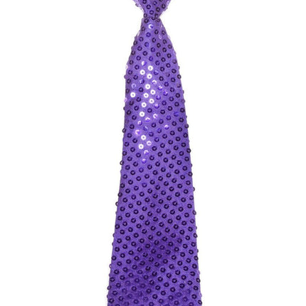 Paars Stropdas Pailletten van Wilbers & Wilbers koop je bij Partywinkel