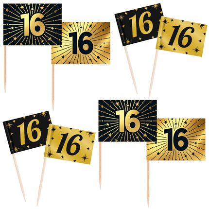 16 Jaar Cocktailprikkers - Partywinkel