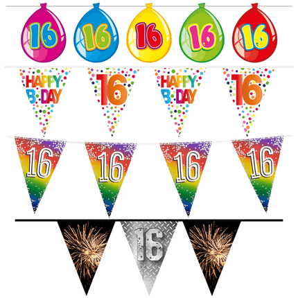 16 Jaar Slingers - Partywinkel