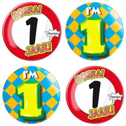 1 Jaar Buttons
