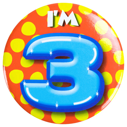 3 Jaar Buttons - Partywinkel