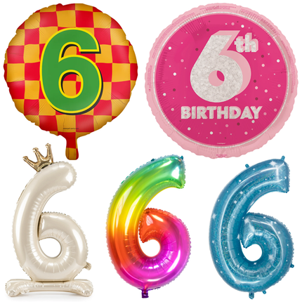 6 Jaar Folie Ballonnen - Partywinkel