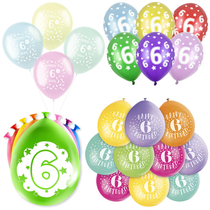 6 Jaar Latex Ballonnen - Partywinkel