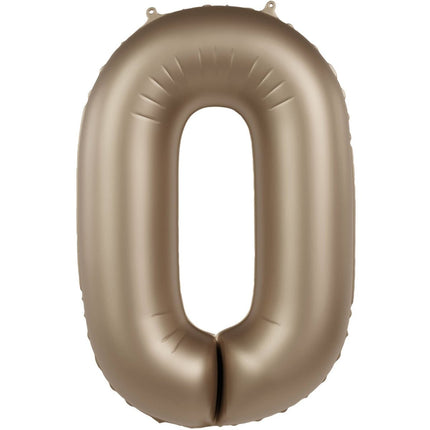 0 Jaar Cijfer Ballon Goud 86cm van Folat koop je bij Partywinkel