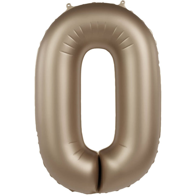 0 Jaar Cijfer Ballon Goud 86cm van Folat koop je bij Partywinkel