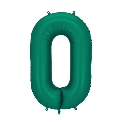 0 Jaar Cijfer Ballon Groen Leeg 86cm van Partydeco koop je bij Partywinkel
