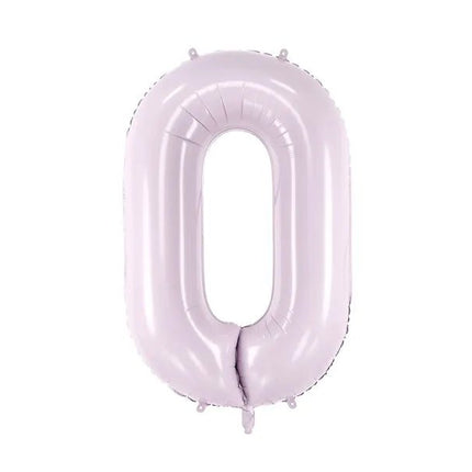 0 Jaar Cijfer Ballon Paars Leeg 72cm van Partydeco koop je bij Partywinkel