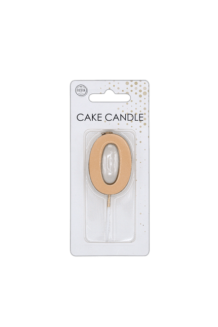 0 Jaar Kaars Rose Goud Metallic 4,5cm van WeFiesta koop je bij Partywinkel