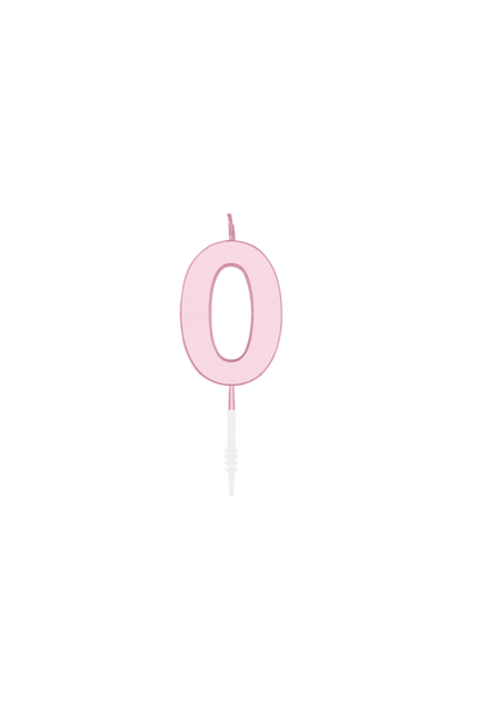 0 Jaar Kaars Roze Pastel 4,5cm van WeFiesta koop je bij Partywinkel