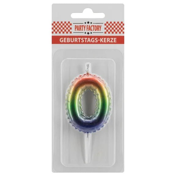 0 Kaars Regenboog 7cm van VDV Benefit koop je bij Partywinkel