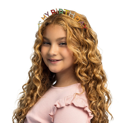 Metall-Diadem "Es ist mein Geburtstag