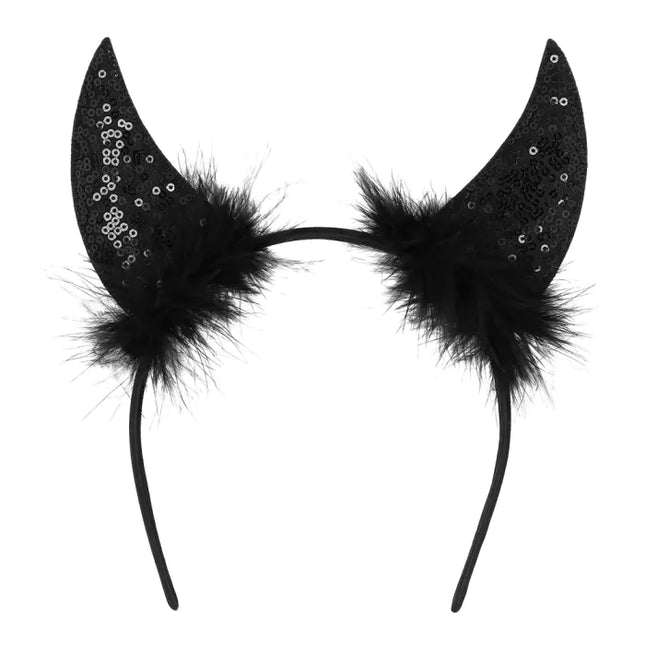 Halloween Haarband Schwarzer Teufel