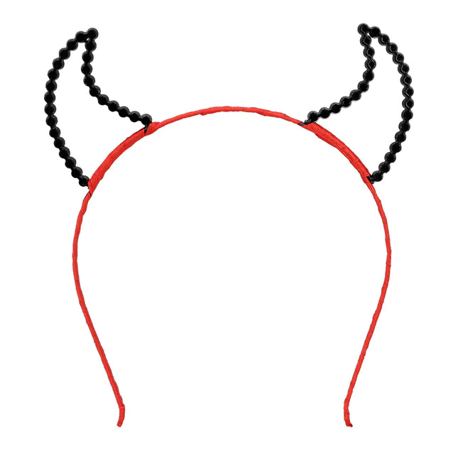 Halloween Haarband Red Devil Glitter