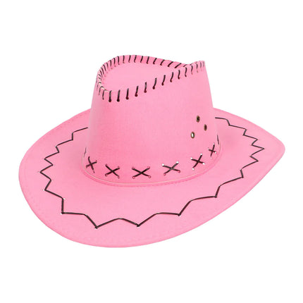 Cowgirl Hut Rosa Stickerei