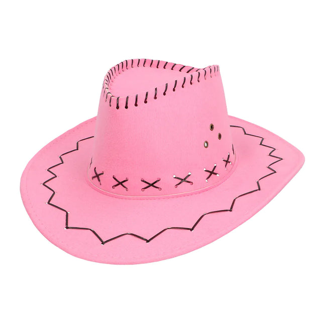 Cowgirl Hut Rosa Stickerei
