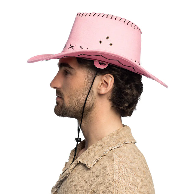 Cowgirl Hut Rosa Stickerei