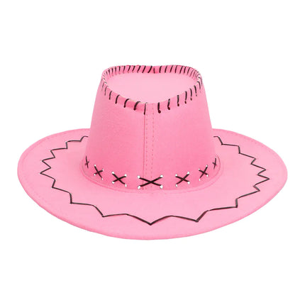 Cowgirl Hut Rosa Stickerei