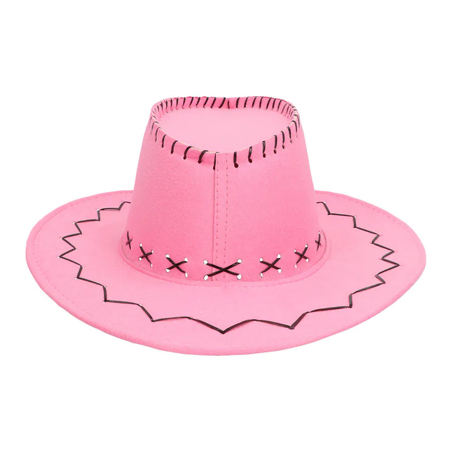 Cowgirl Hut Rosa Stickerei