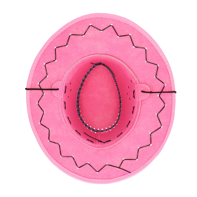 Cowgirl Hut Rosa Stickerei