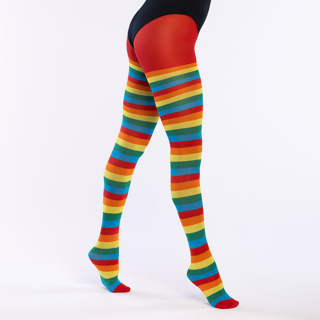 Strumpfhose Gestreifter Regenbogen
