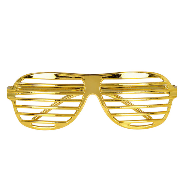 Goldene Brille gestreift
