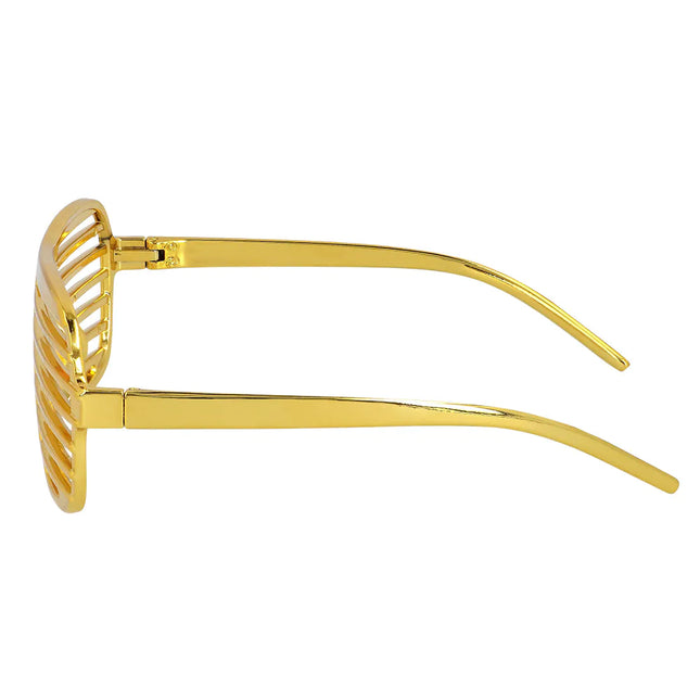 Goldene Brille gestreift