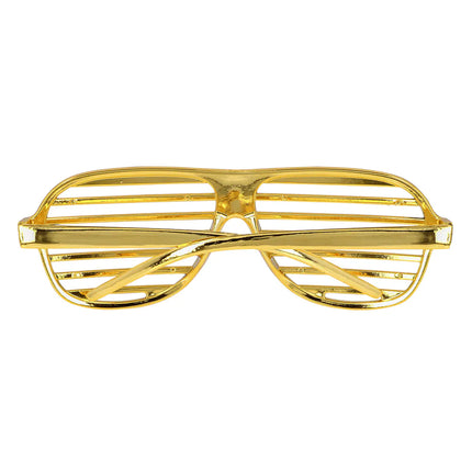 Goldene Brille gestreift