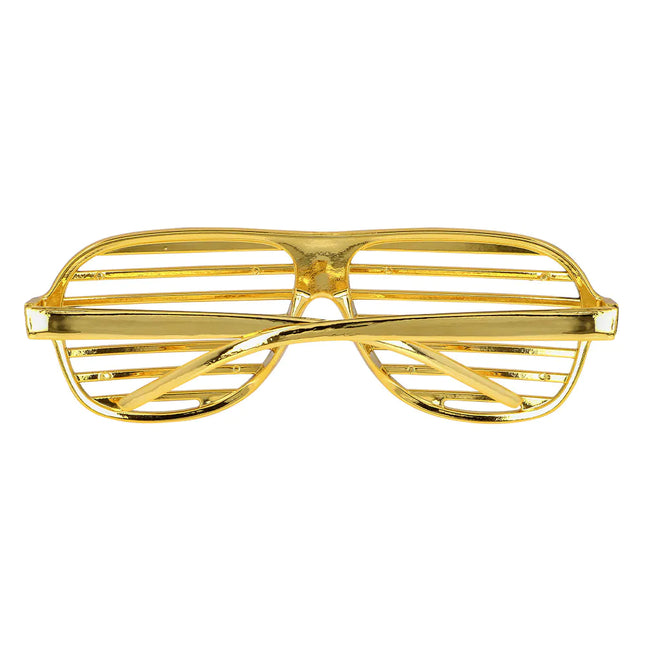 Goldene Brille gestreift