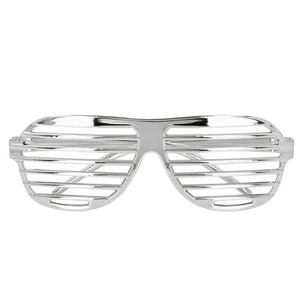 Gestreifte Silberbrille