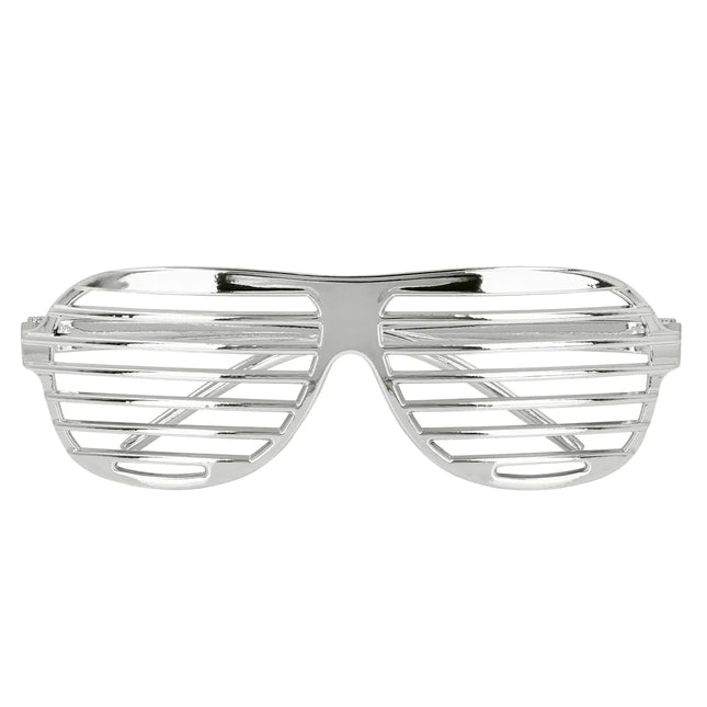 Gestreifte Silberbrille